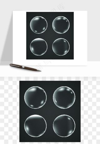 彩色气泡肥皂泡矢量png免抠