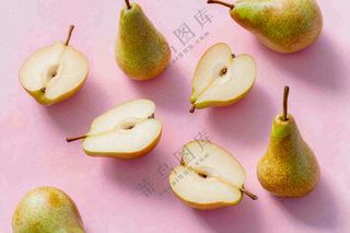 新鲜水果梨子摄影图