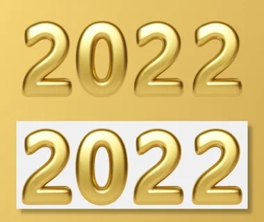设计2022数字装饰新年