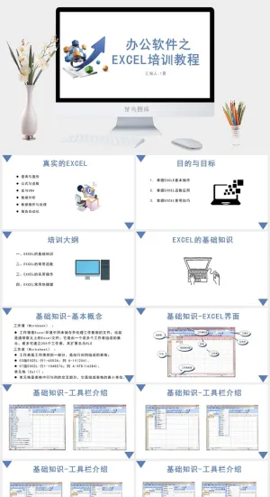 excel培训PPT模板预览图