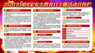 全民国家安全教育日科普社区公益背景展板海报PSD素材模板设计