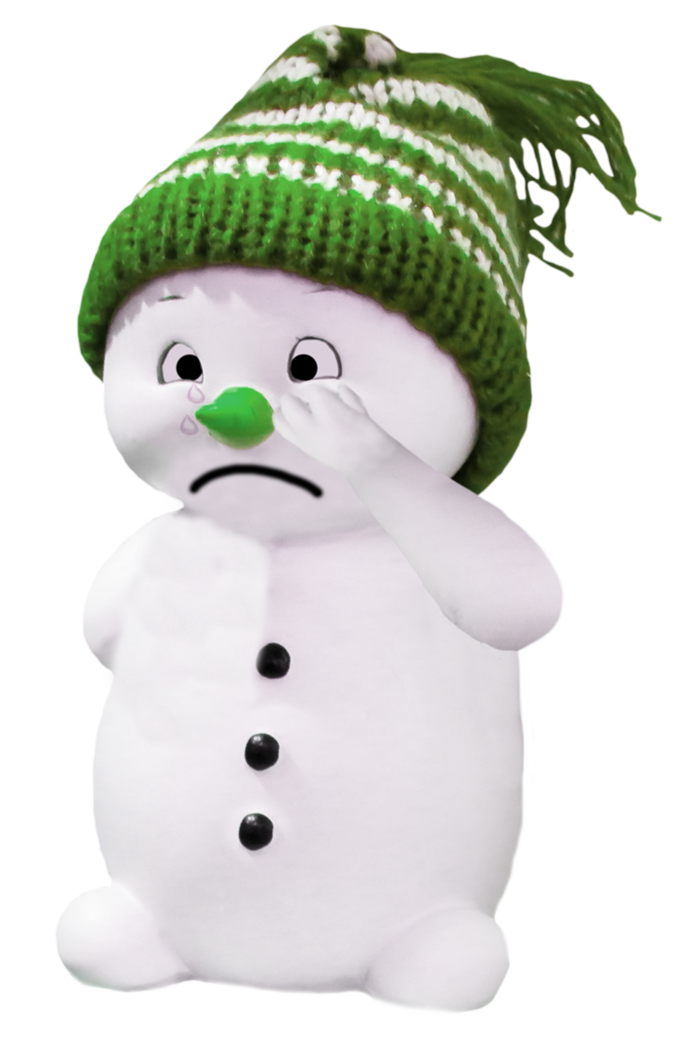 戴帽子雪人