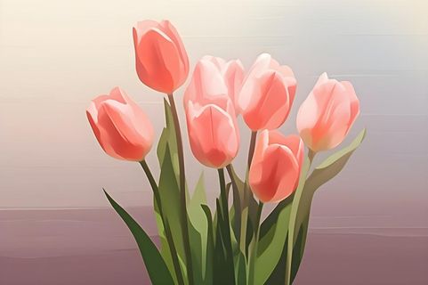 唯美淡雅清新郁金香背景