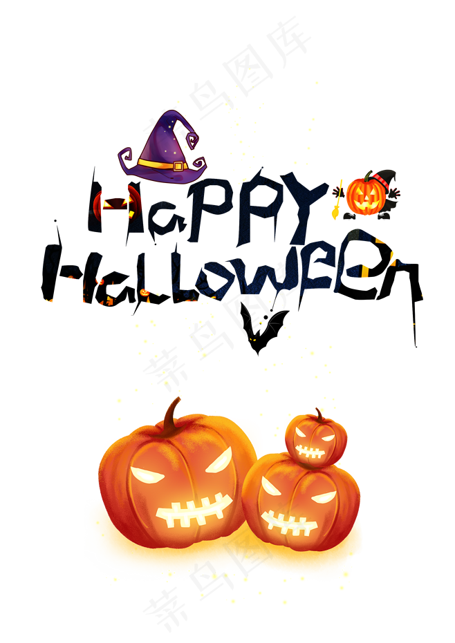 万圣节南瓜灯恐怖卡通