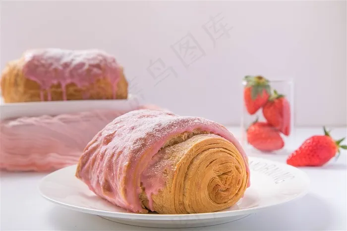 美味的下午茶面包图片