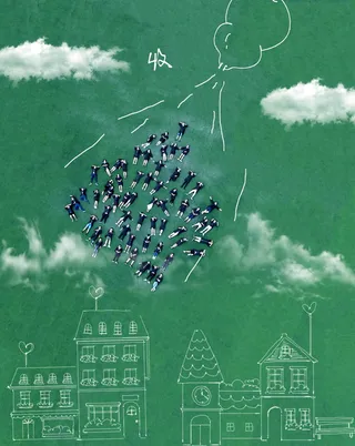 航拍毕业季纪念手绘创意PSD模板-47款