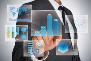 蓝色商业金融分析数据图片