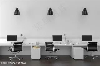 公司办公区软装效果图高清