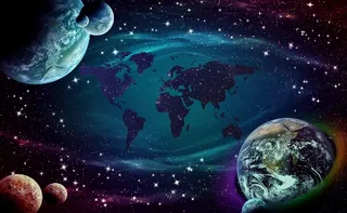 元宇宙世界天空背景墙风景