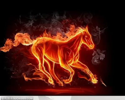 火焰特效骏马奔腾 火焰特效骏马奔腾