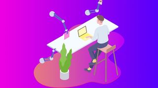 2.5D插画办公场景工作场景