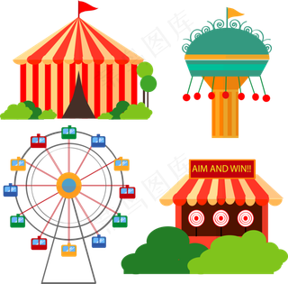 儿童节游乐园免抠图片素材