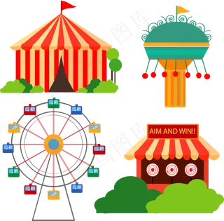 儿童节游乐园免抠图片素材
