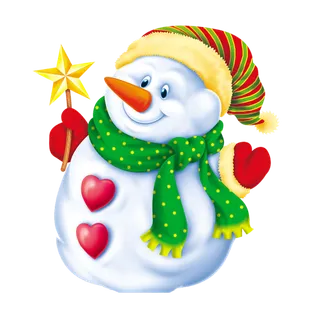 卡通雪人可爱表情