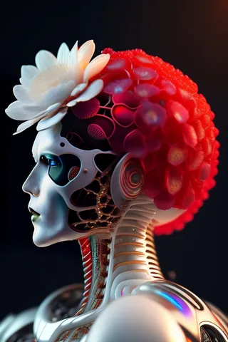 机器大脑概念插画