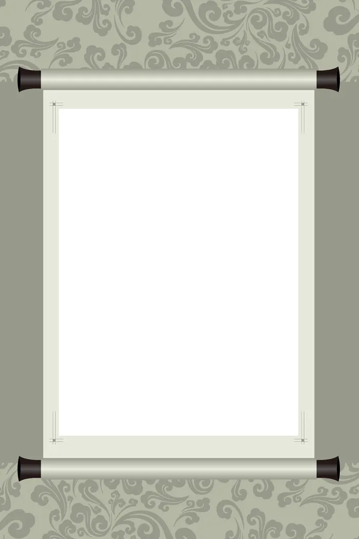 中国风传统水墨古风古典展板边框工笔画PS海报背景平面广告Ai设计素材ai矢量模版下载