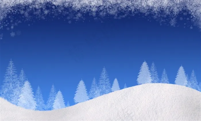 简约冬季雪花背景高清图片