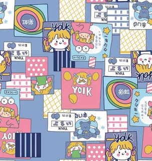 数码印花卡通图案