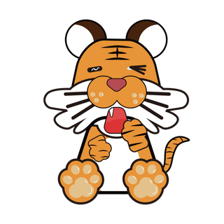 卡通小老虎PNG免抠插画素材可爱动物老虎插画贴图PNG免抠设计素材