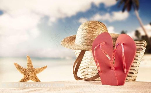 夏日海边风情风景图片