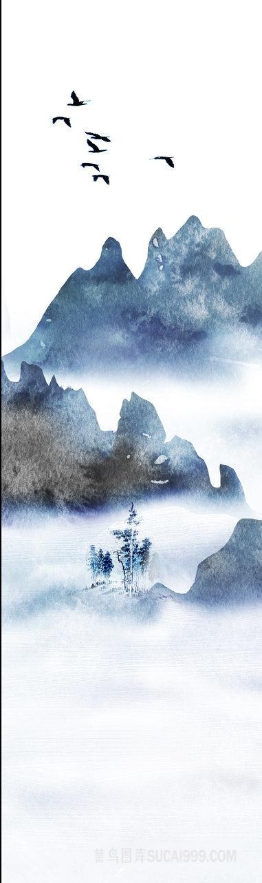 新中式山水风景画