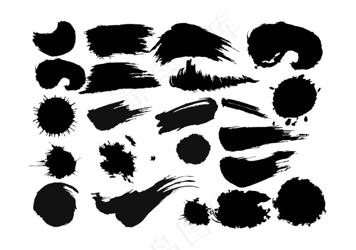 水墨素材 图片  多图 蒙版