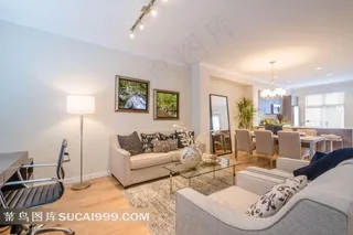 客厅餐厅室内布局效果图