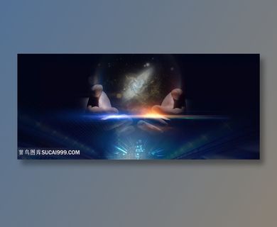 手捧星球炫酷科技背景