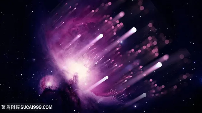 星空中的流星风景图片