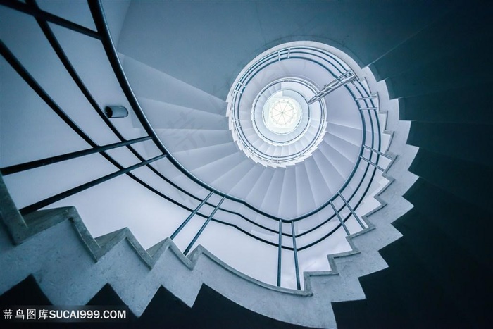 几何旋转空间形状结构楼梯形状