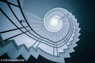 几何旋转空间形状结构楼梯形状