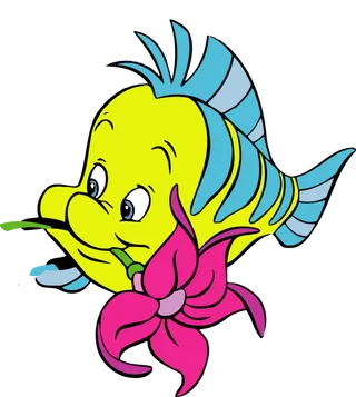 人脸鱼卡通简笔