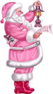 粉色圣诞老人