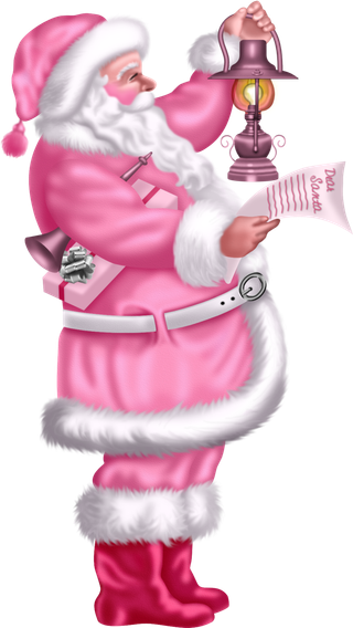 粉色圣诞老人