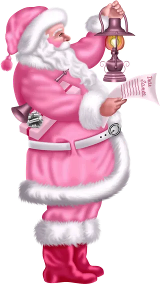 粉色圣诞老人