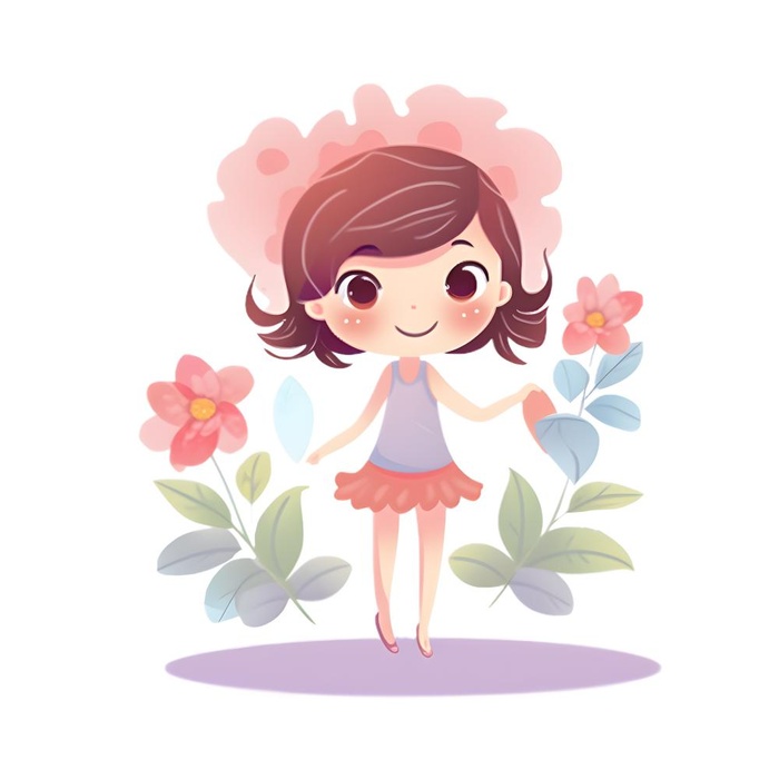 女孩花免抠