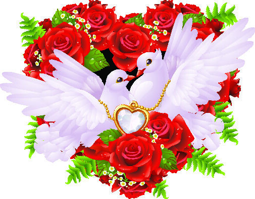 2.14情人节红心玫瑰背景