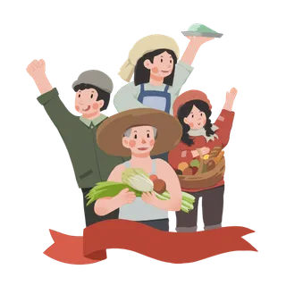 五一劳动节劳动最光荣农民群像