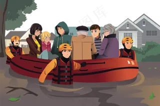 抗洪展板 抗洪救灾 抗洪抢险 洪水无情 抗洪雕塑 