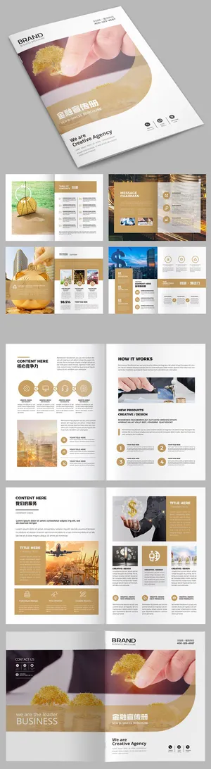 金色大气信贷画册金融画册投资画册