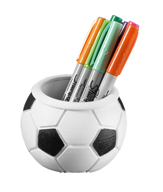 足球笔筒圆形