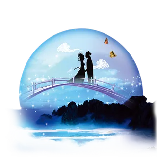 鹊桥卡通情人节