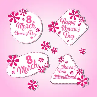三八妇女节女神节贺卡素材