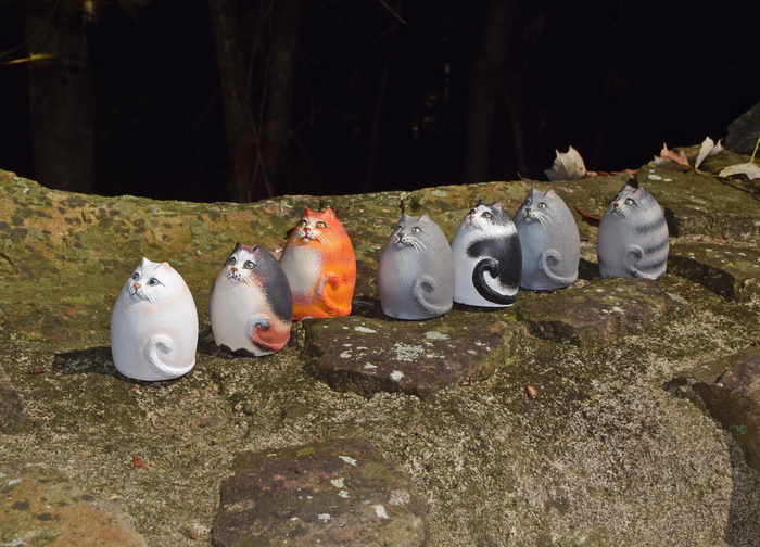 手工陶瓷猫图片