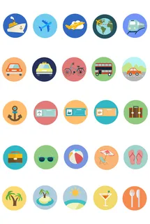 矢量旅游度假图标