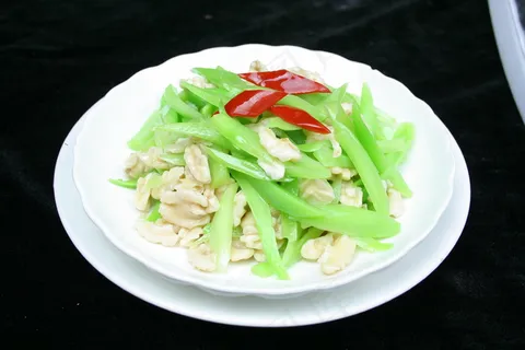 1782鲜桃仁炒芥兰 1782鲜桃仁炒芥兰