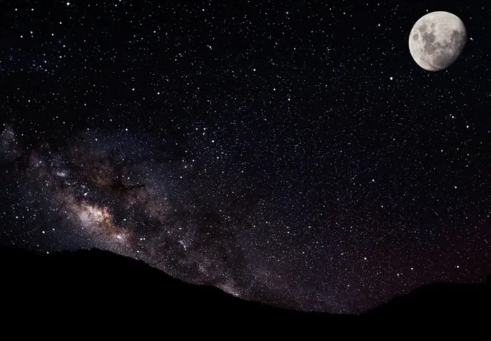 美丽的夜晚星空景色高清图