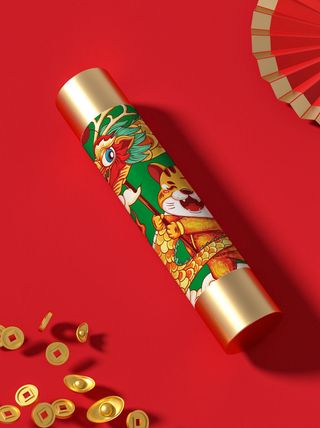 2022年虎年新年春节礼盒场景样机