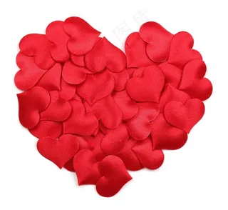 精心裁剪好的心形装饰摄影高清图片
