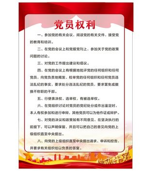 党员权利海报